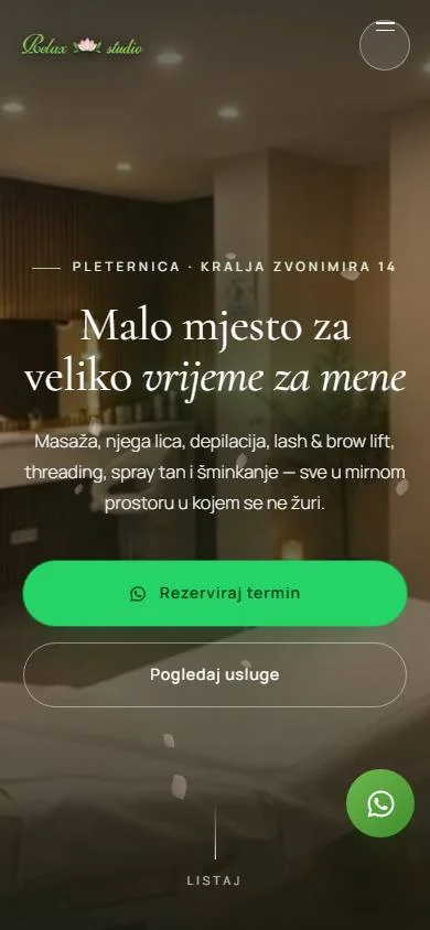 Relax Studio na mobitelu
